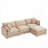 Modular Sectional Sofa, L Shaped Couch Set For Living Room, 3-Seater Comfy Cloud Couches With Movable Ottoman, DIY Combination, Chenille-1849453741