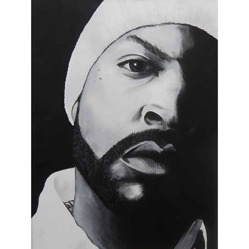 «Ice Cube», reproduction de dessin, H 32 po x l 24 po, Pas de tapis, Toile tendue
