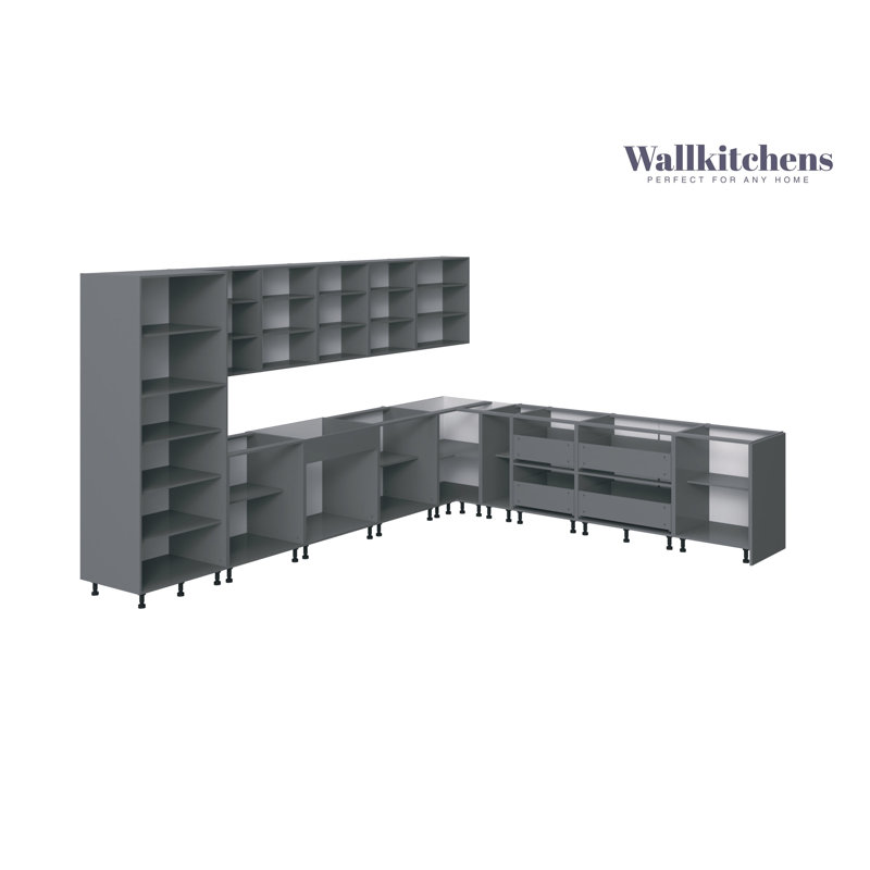 Cuisine complète classique WALLKITCHENS FK-REGAL de 156 po x P 127 po x H 83 po en panneau de fibres à densité moyenne 