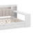 Full Size Corner Bed Frame, Daybed With Storage Shelves & Trundle, Wood Corner Bed With LED Light, Desk-388301854