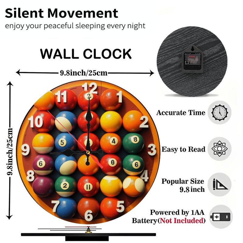 Jeu de boules de billard coloré pour adultes