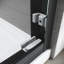 50 - 54 po X P H 72 po, porte de douche coulissante semi-réglable en verre trempé épais, poignée en acier inoxydable 304