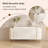 55.12"Modern minimalist and luxurious white storage cabinet and sideboard-403033489-403033488