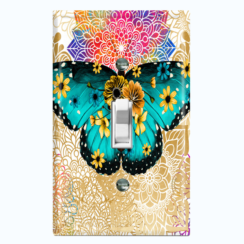 Patterned 1 - Gang Toggle Light Switch Standard Wall Plate