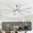 72" Windmill Large Ceiling Fan With 3cct Led Lights And Remote Control-79297864