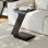 Table d'appoint moderne en forme de C 15 po avec roulettes