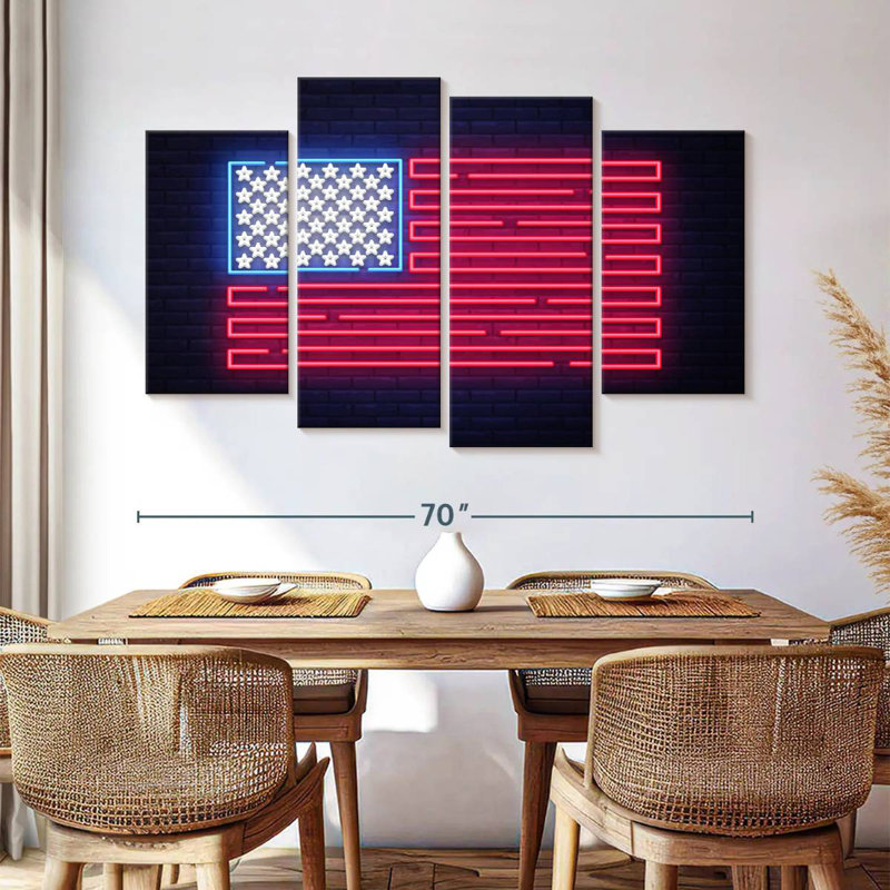 Enseigne néon Borges USA, H 42 po x l 68 po