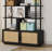 71.1 Inch Tall 5-tier Rattan Bookcase With Storage Cabinet And Door-1934795210