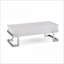 Table basse contemporaine blanche et chromée pour le salon avec rangement, conception peu encombrante-236550920