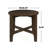 Round Solid Wood End Table, Dark Brown