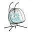 Fauteuil à œufs pour 2 personnes avec support Balancelle d'extérieur pour l'extérieur-714468235