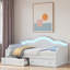 Upholstered Daybed With Led And 2 Drawers-117353046-117353048