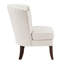 Chaise beige moderne avec capitonnage délicat, structure en bois massif, base rembourrée