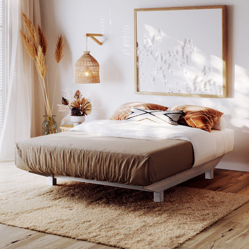 Hardison Bed, Kingsize (5'), Grey Wood