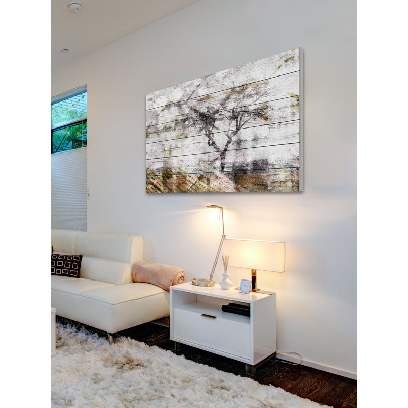 « terni tree » par parvez taj,-reproduction d’art sur bois, H 40 po x l 60 po x P 1,5 po