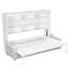 Lit escamotable en bois et en MDF peu encombrant, style moderne avec rangement intégré et canapé