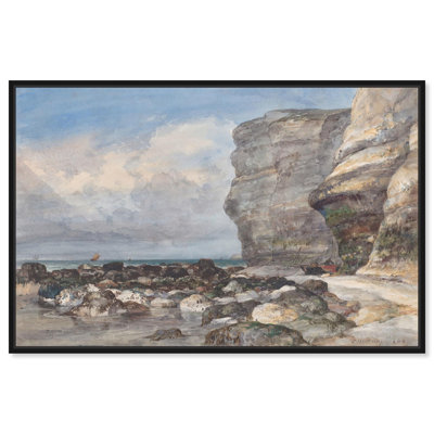 La plage rocheuse et les falaises, art côtier classique par Art Remedy