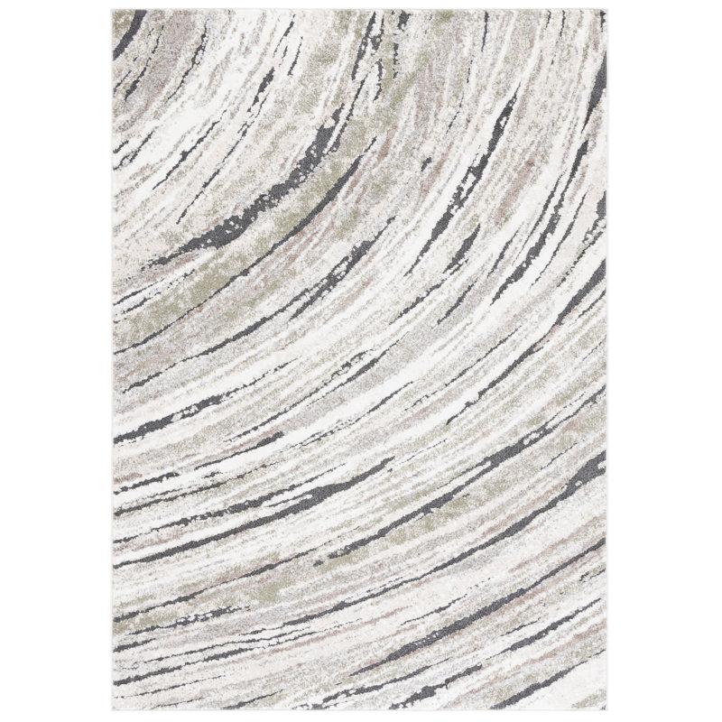 Fleurizard Opal Performance Abstract Rug, Rectangle 4' x 6'