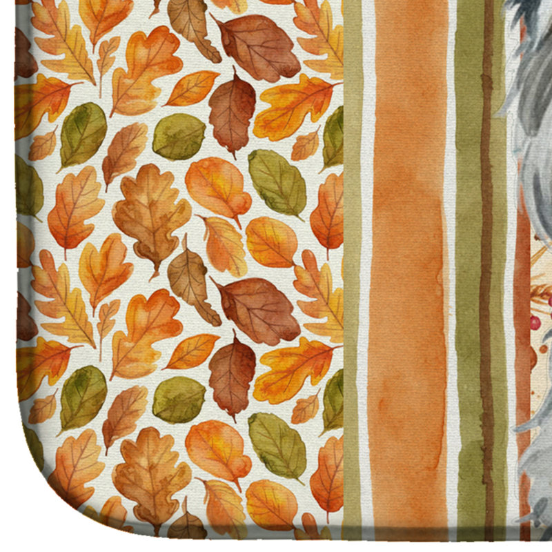 Tapis de séchage d'automne gris Skye Terrier Heirloom