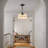 1 - Light Dimmable Single Pendant With 5 Glass Petal Shade-1396543668