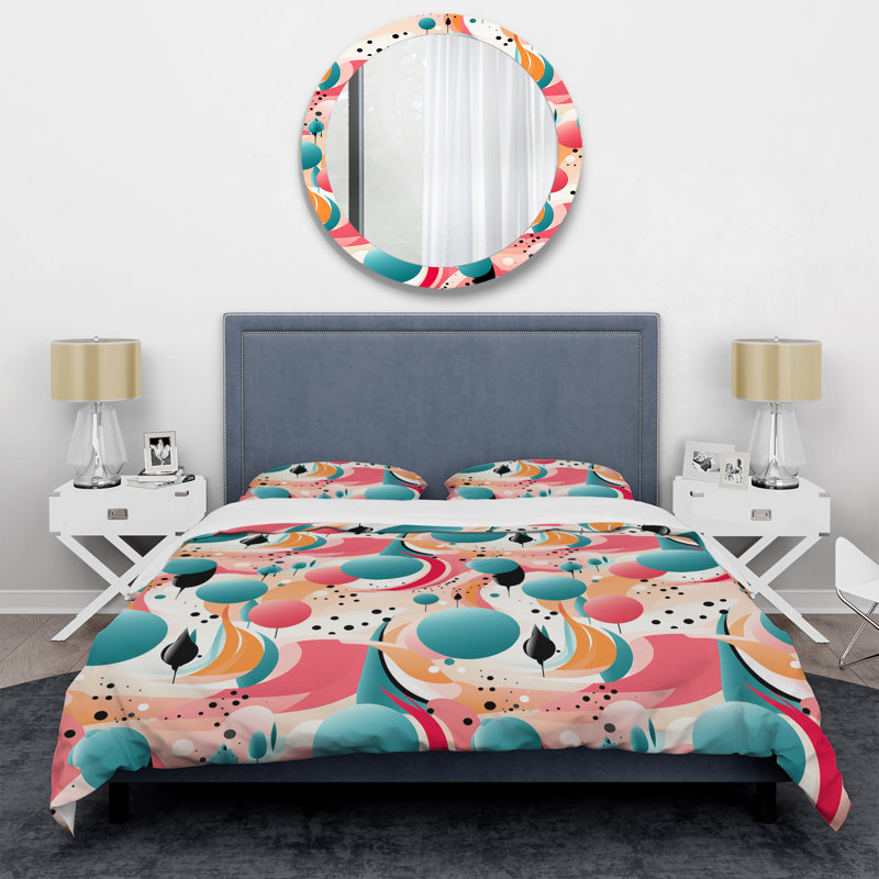Popart Bubblegum Mirage Duvet Cover, King Duvet Cover + 2 King Shams