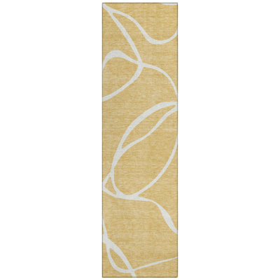 Mirelle Gold Washable Indoor-Outdoor Rug - 