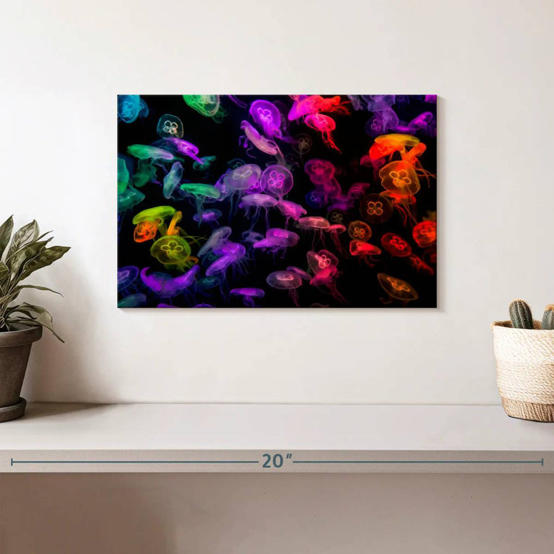 Brampt Colorful Jellyfish, 8" H x 12" W