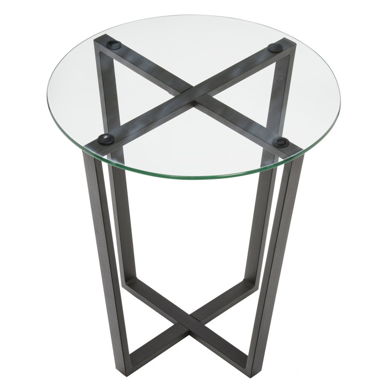 Lexy Glass Top End Table, Clear