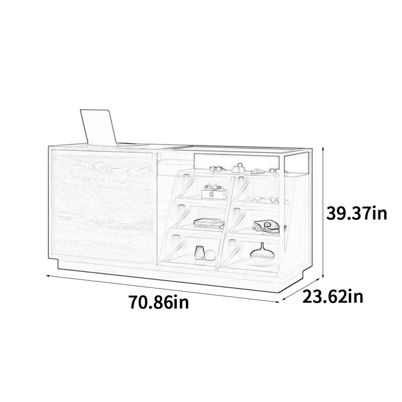 Armoire pour îlot Fashion Fashion, H 39,37 po x l 70,86 po x P 23,62 po