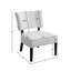 Fauteuil d'appoint capitonné en cuir mélangé avec sièges surdimensionnés, brun-1342137975