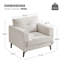 Fauteuil club en lin Blannie-1862683005