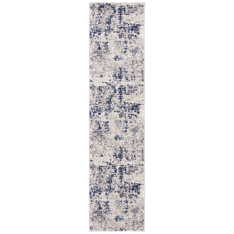 Tapis gris / bleu Gammage, Purple/Beige, Tapis de couloir 2 pi x 8 pi