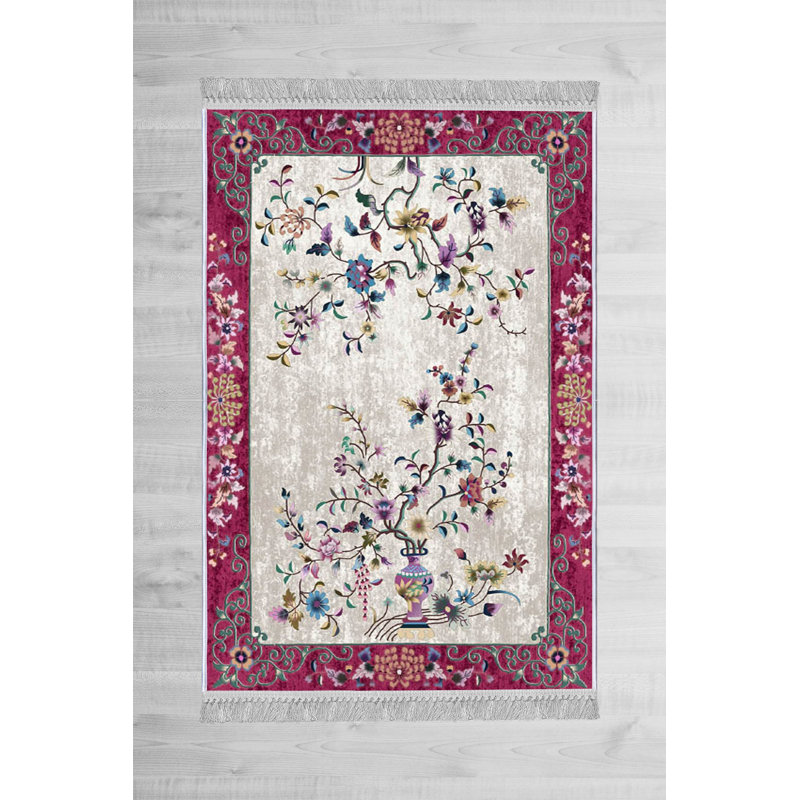 Luxurious Velvet Area Rug (4.6 x 7.2 ft), 100% Antibacterial Fabric, Non-Slip Cotton Backing, Pile Height: 0.4 in | Machine Washable, 3D Digital Print Design | Perfect for Living Room & Bedroom Decor, Soft & Durable
