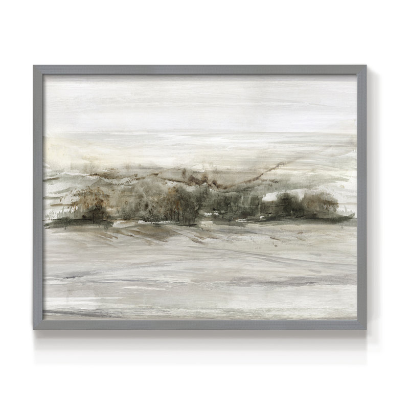 Beech Mountain Rise - Reproduction encadrée - Restickable, Gris, H 22 po x l 28 po
