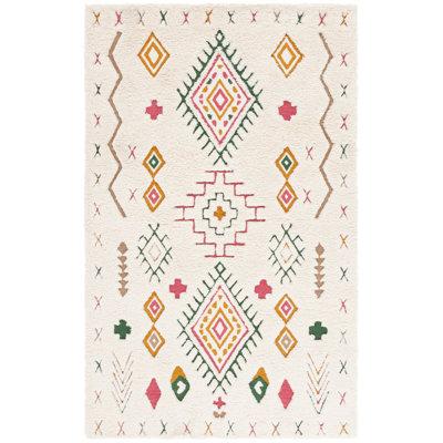 Tapis ivoire / rose Anniece 920