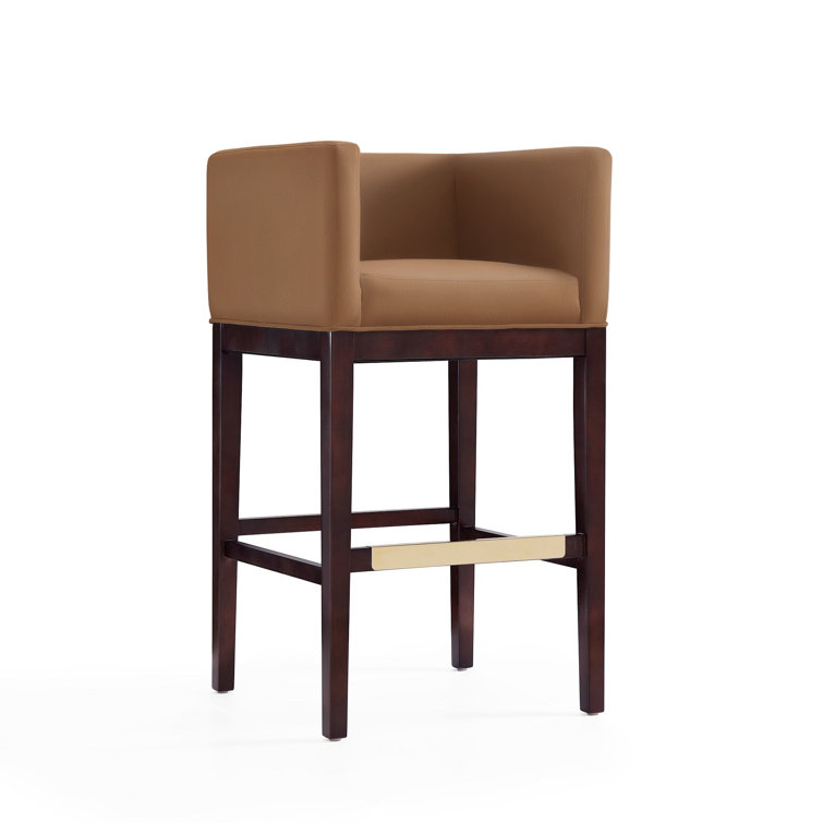 Beeley Upholstered Counter Stool with Solid Wood Frame