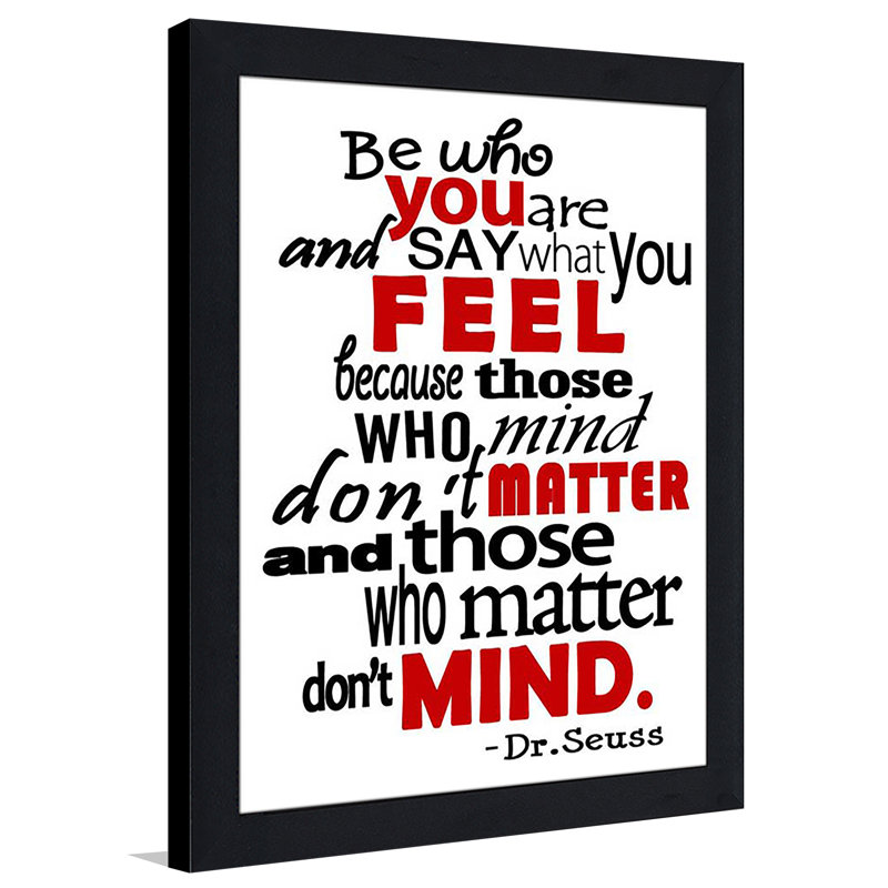 Reproduction d’art textuel sur plastique/acrylique « who that Matter not Mind II », H 17,5 po x l 13,5 po x P 1 po