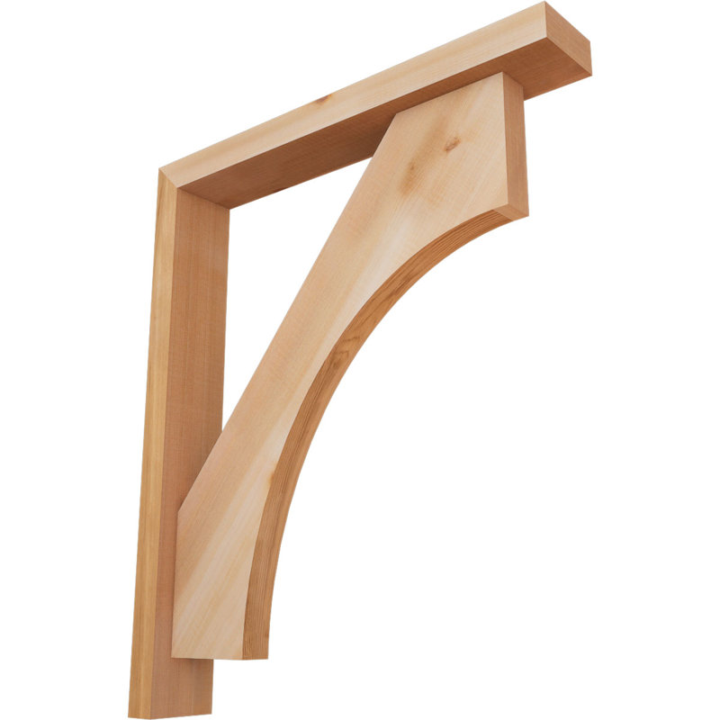 Westlake Block Bracket w/ Offset Brace, 26 x 22, 3 1/2"W Western Red Cedar (Smooth)
