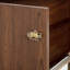Grand lit escamotable, armoire-lit en bois de pin avec centrale électrique et panneau de décoration en rotin