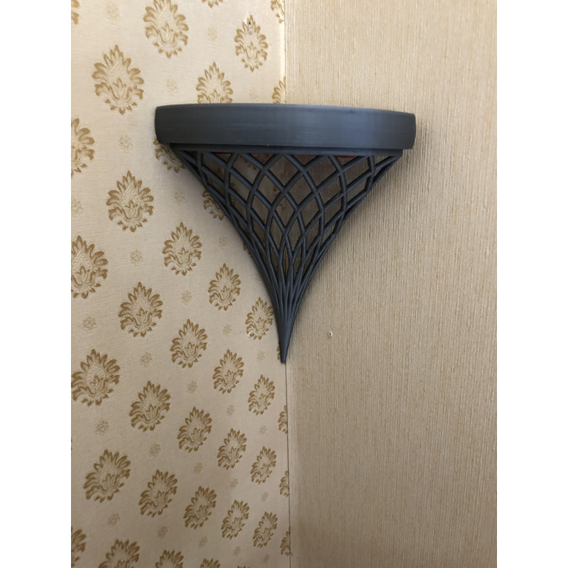 Gibsonton Triangle Plastic / Acrylic Corner Shelf, Grey, 11.5cm H x 10cm W x 6.5cm D