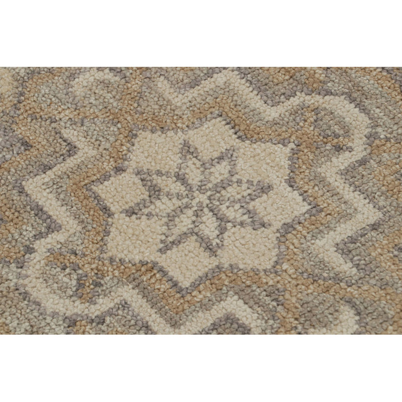 Modern Classics Hand Knotted Geometric Area Rug, Rectangle 6' x 9'