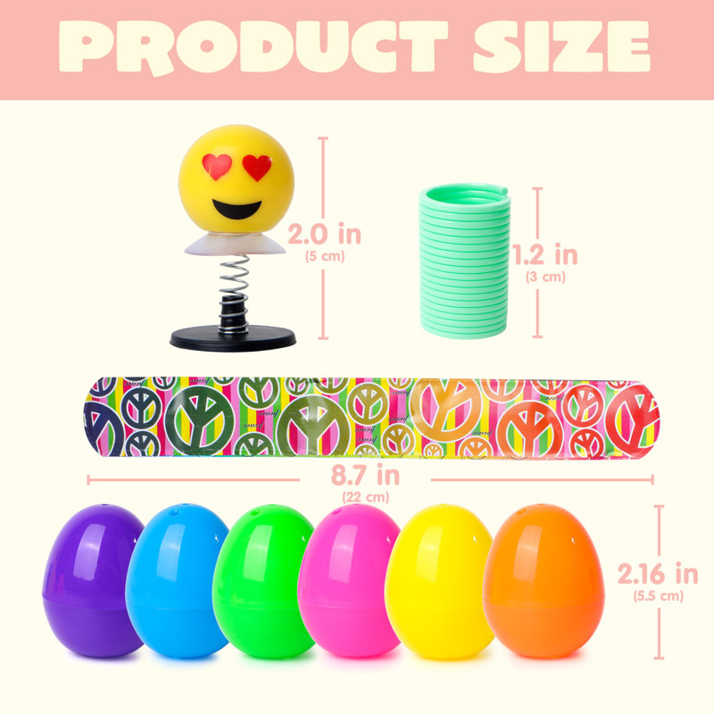 144 œufs de Pâques pré-remplis avec des jouets assortis, parfaits pour les chasses aux œufs, les cadeaux, les paniers-cadeaux et les prix en classe.