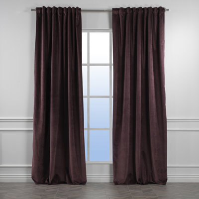 Matte Velvet Room Darkening Curtain Panel Set