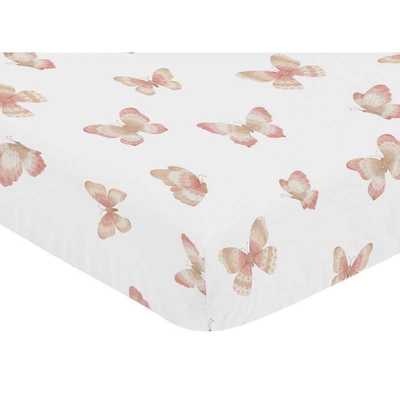 Drap-housse pour lit de bébé Butterfly