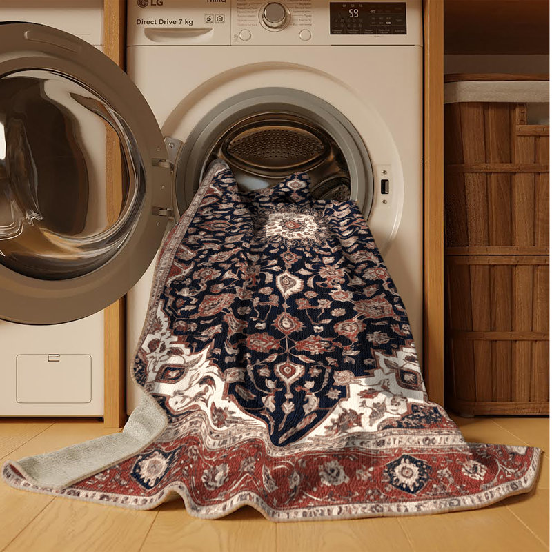 Tapis brun lavable à la machine, Rectangulaire 2 pi x 3 pi