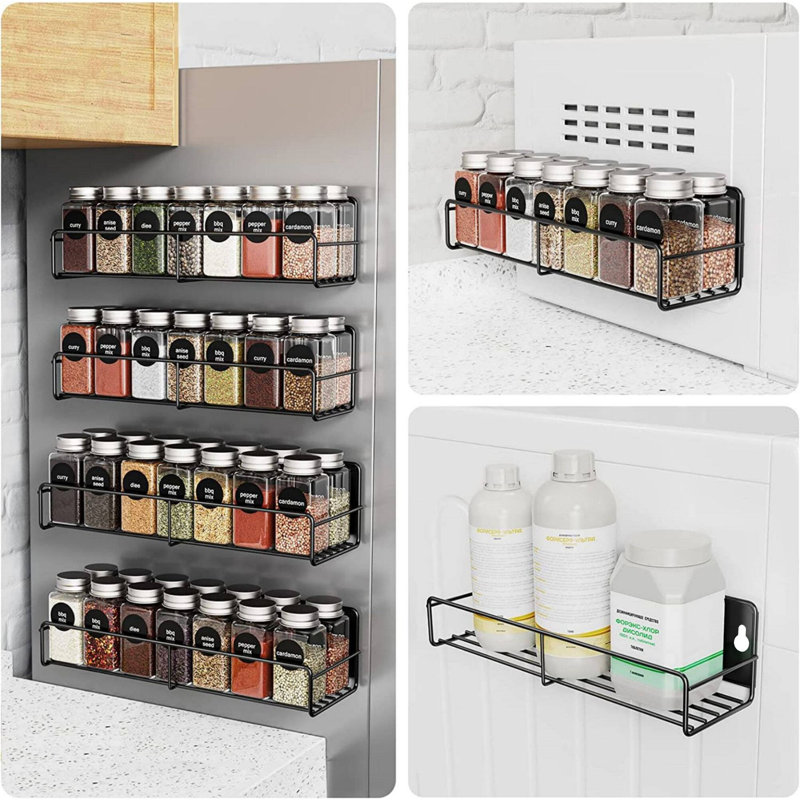 4pcs Magic Spice racks Organizer with 42pcs 4oz spice jars