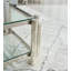 Table basse rectangulaire moderne en acier inoxydable, table basse en verre trempé transparent double couche, table centrale avec rangement, pour le bureau à domicile, assemblage facile-1554228755