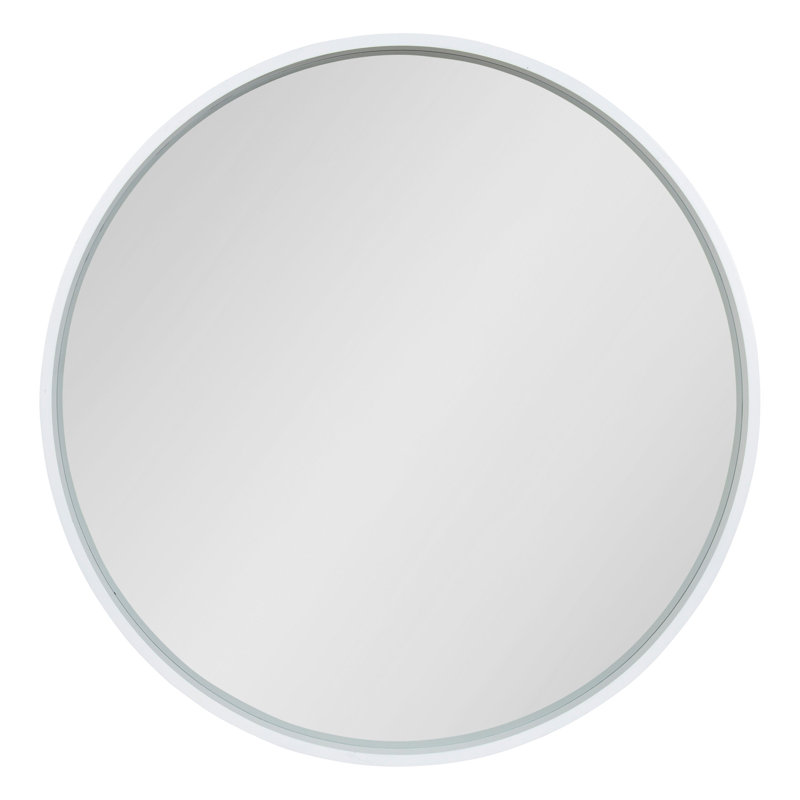 Miroir mural Arranjeet, Blanc, 31,5 po x 31,5 po