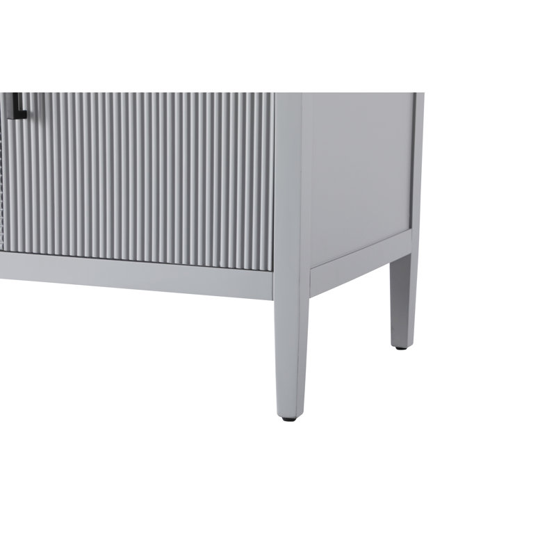 Meuble-lavabo double 54 po, Gris