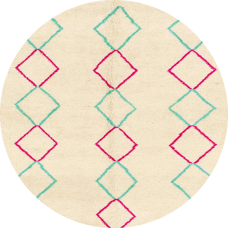 Abstract Indoor Rug, Round 5'
